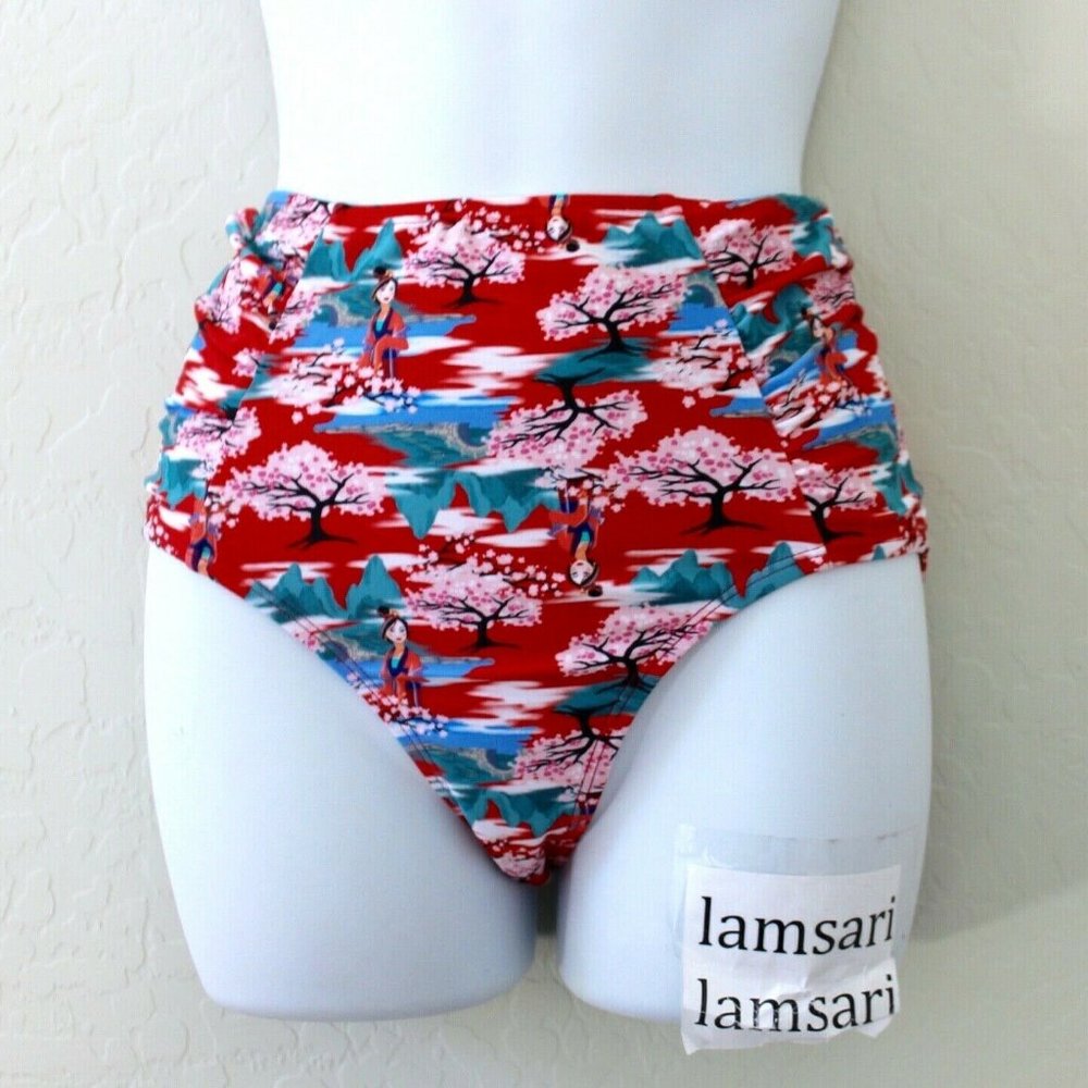 Mulan Retro Classic High-Waisted Swim Bottom